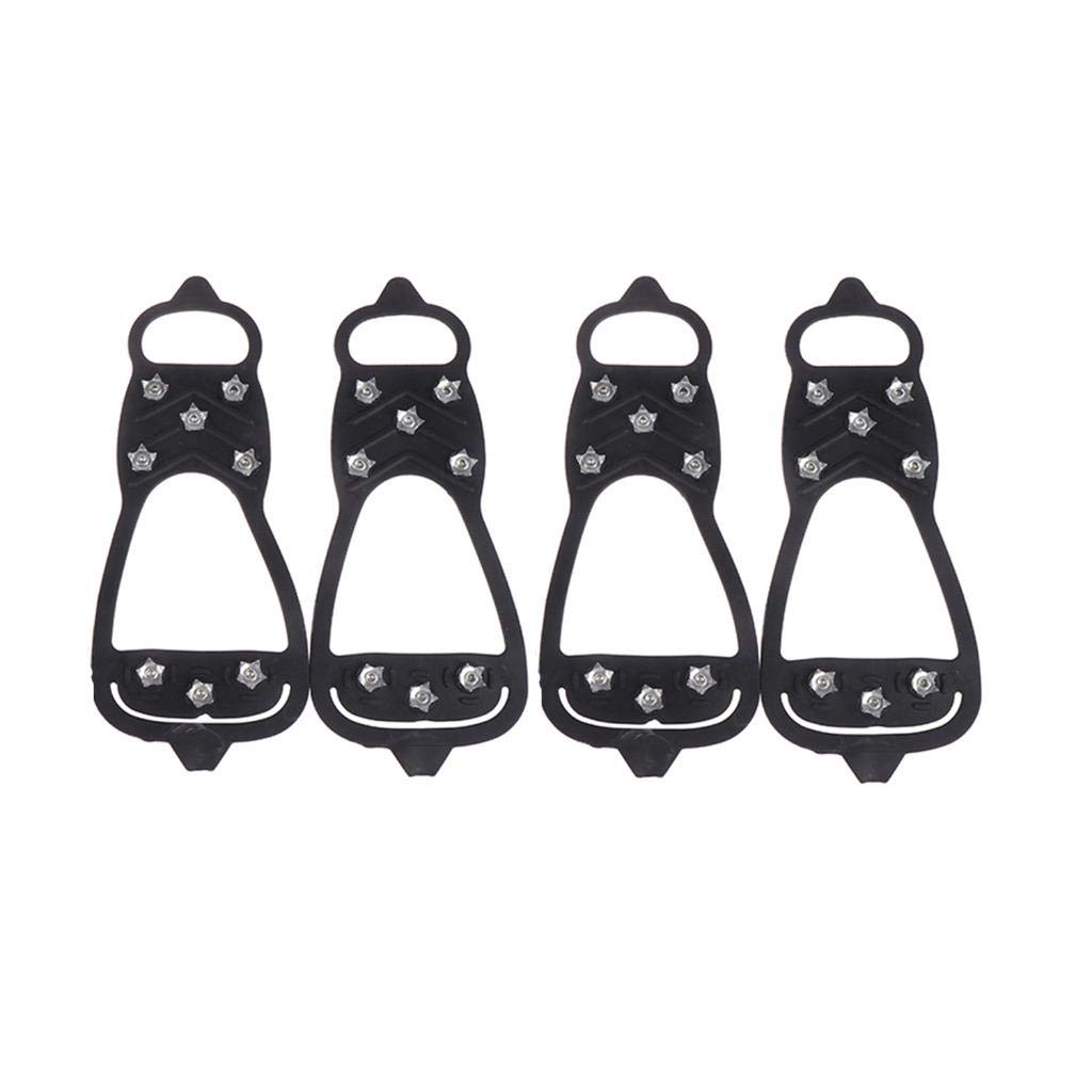 Non-Slip Ice Cleats for Shoes - Traction Spikes for Walking on Ice & Snow - Stretchable Crampons for Men, Women & Kids - Perfect for Hiking, Winter Sports & Outdoor Safety