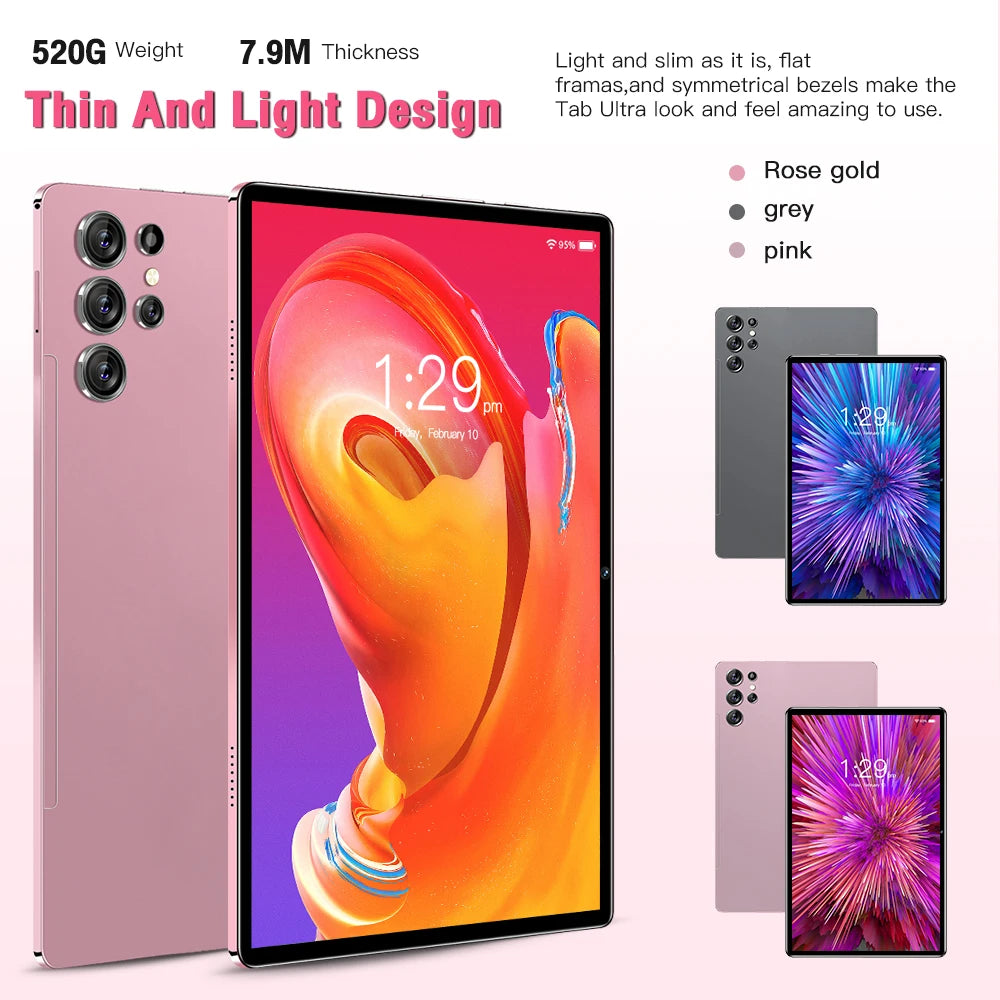 Android 13 Tablet PC - 10.1 Inch HD Touchscreen, 4GB RAM 64GB Storage, Dual Camera, WiFi Bluetooth - Perfect for Work, Study, and Entertainment