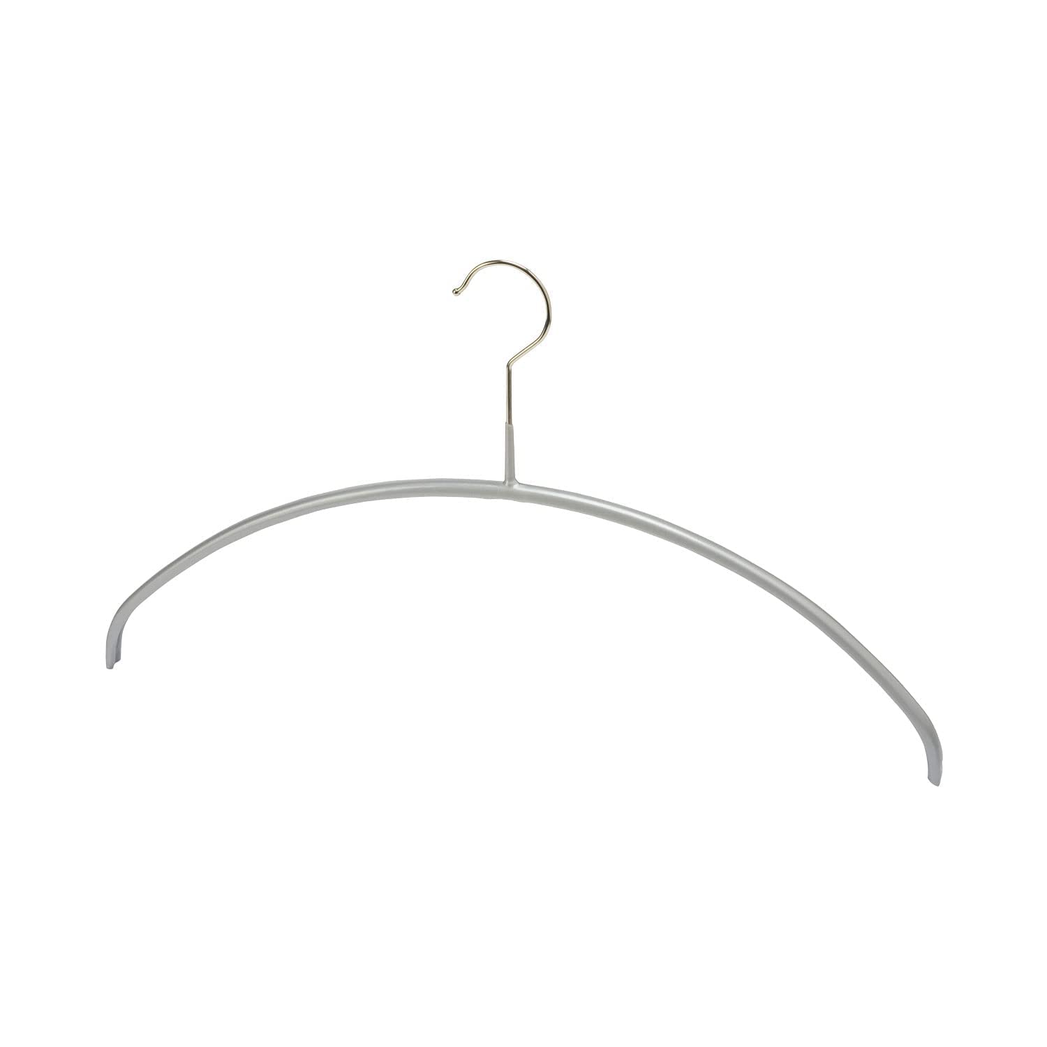 MAWA 110564 Non-Slip Clothes Hangers - 10 Pack Silver Space Saving Hangers for Shirts, Pants & Coats - Perfect for Closet Organization & Travel Use