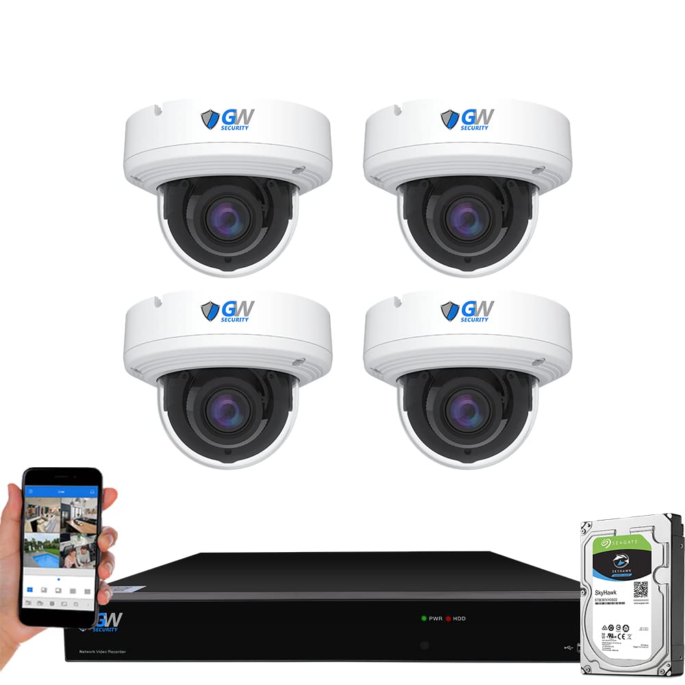 4K 8-Channel Security Camera System with 8MP AI Facial Recognition, Human & Vehicle Detection - 5X Optical Zoom PoE IP Dome Cameras for Home & Business Surveillance (3840x2160 @30fps)