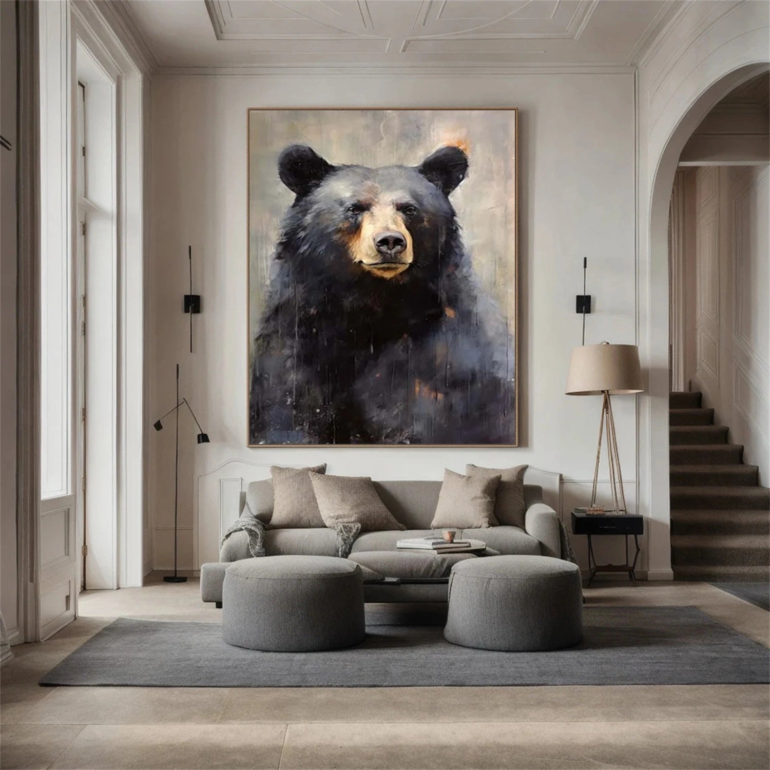 Animal Art Painting #AP160 - Handmade Canvas Wall Art for Home & Office Decor | Perfect for Living Room, Bedroom, or Gift