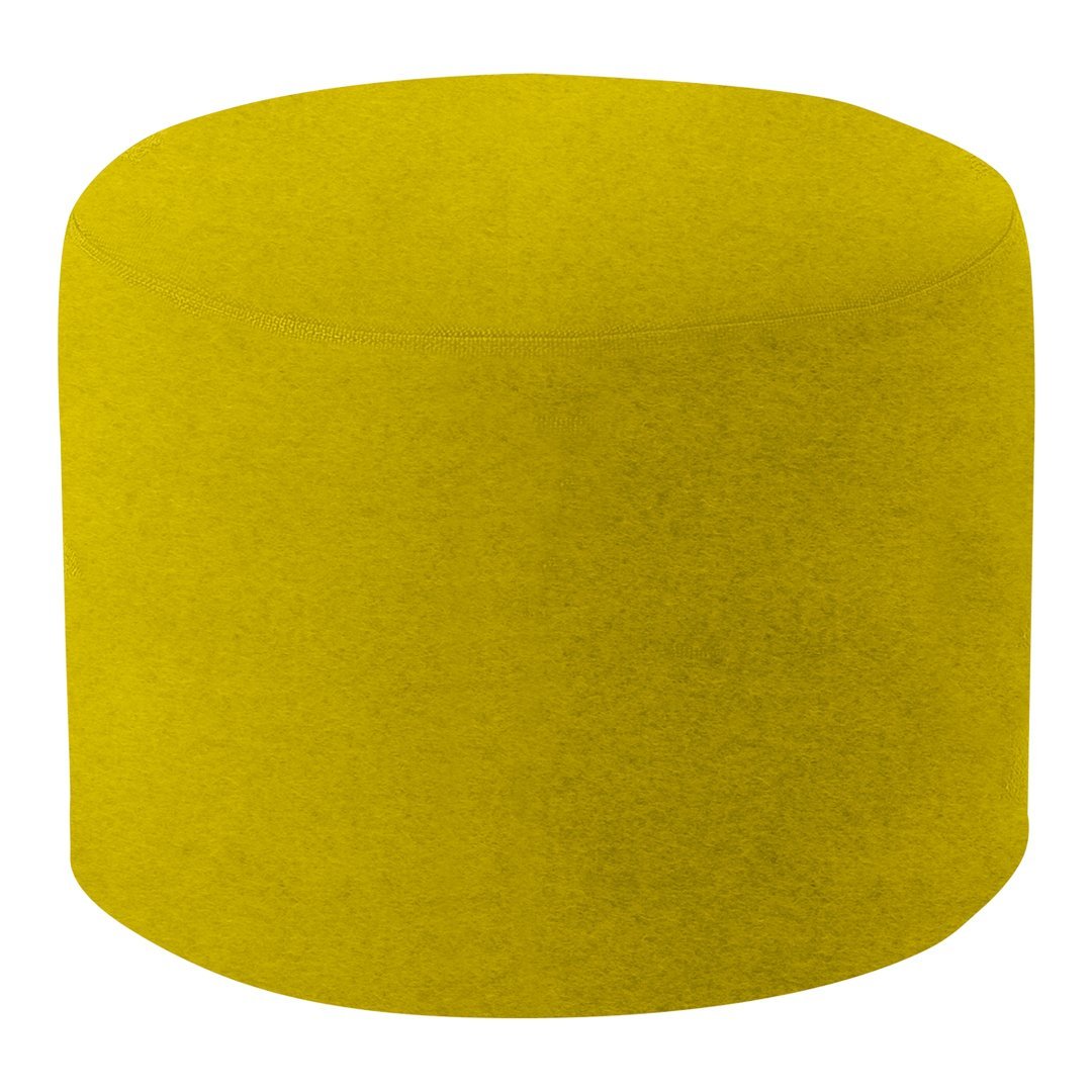 Softline Drum Pouf Ottoman - Round Footstool with Soft Fabric, Perfect for Living Room, Bedroom, or Nursery - Versatile Seating & Footrest for Home Decor