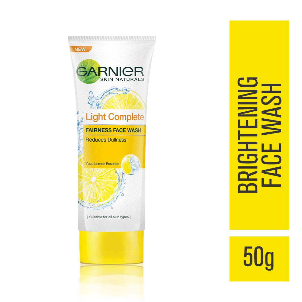 Garnier Skin Naturals White Complete Brightening Face Wash 50g - Daily Whitening & Hydrating Cleanser for Glowing Skin - Perfect for Morning & Night Skincare Routine