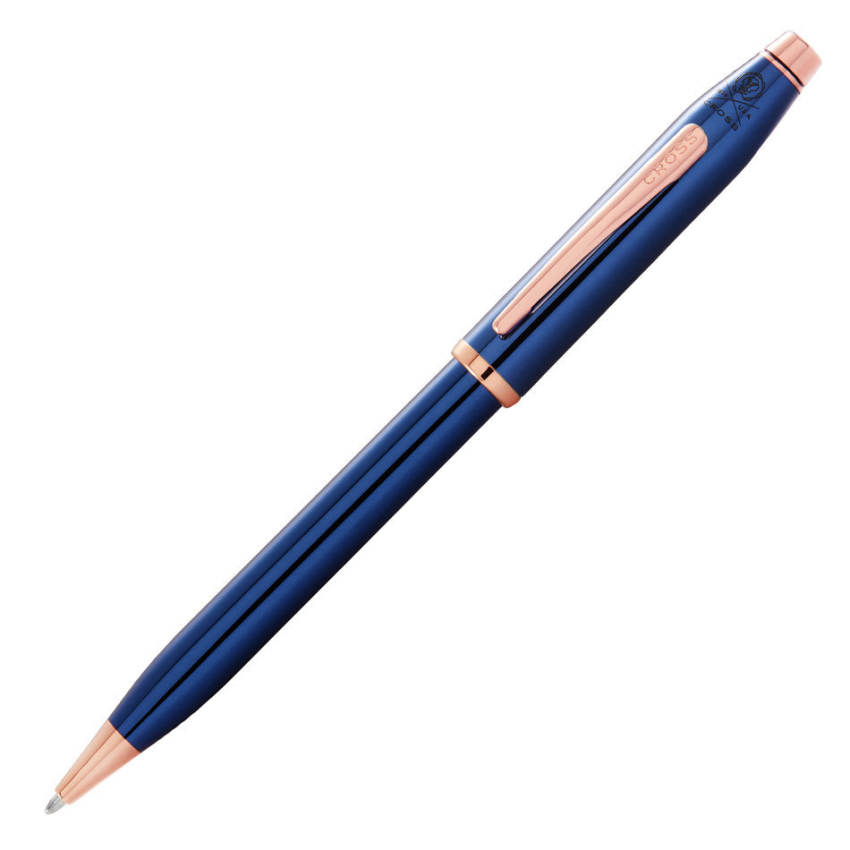 Cross Century II Ballpoint Pen - Cobalt Blue with Rose Gold Trim - Premium Writing Instrument for Business, Gifts & Everyday Use