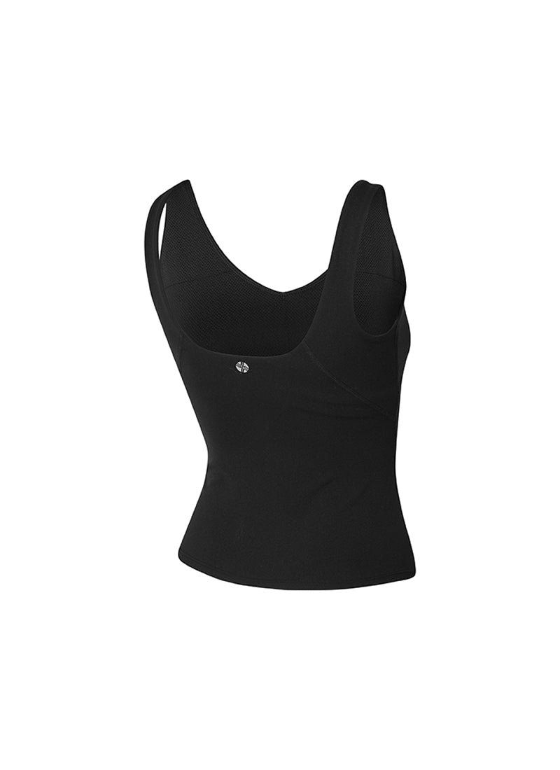 Black Label Signature Breathe V-Neck Tank Top for Women - Soft Comfortable Workout & Yoga Tops - Perfect for Gym, Running, and Casual Wear