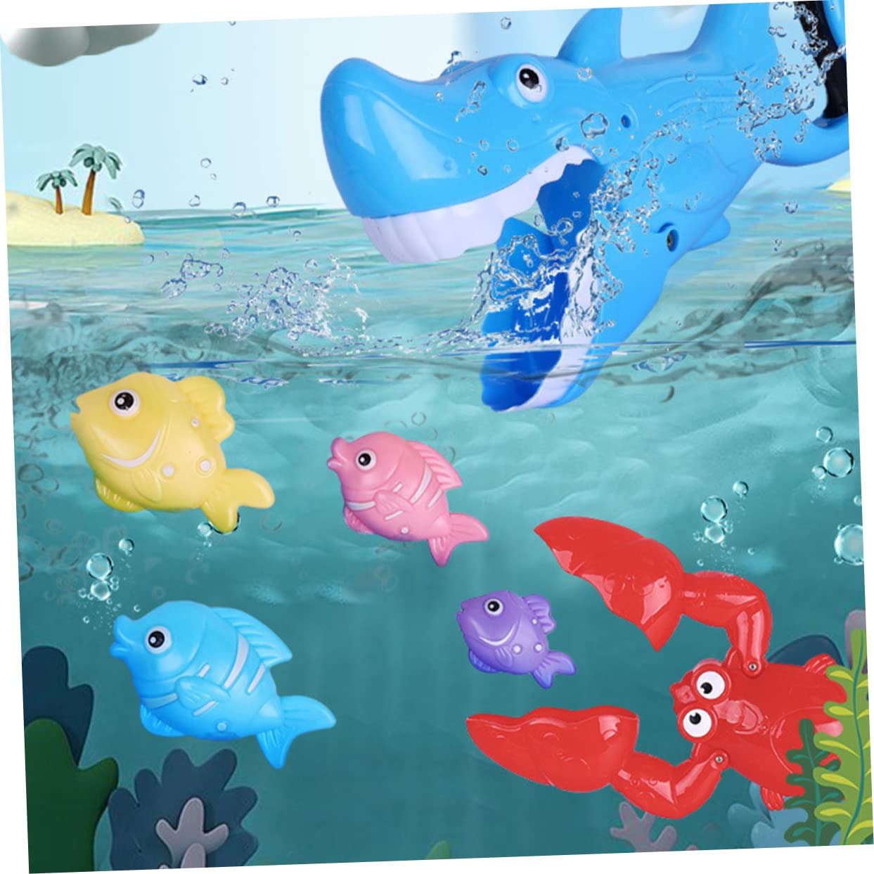 FAVOMOTO 3 Sets Bath Toys for Toddlers - Fun Fishing Game with Floating Fish, Educational Learning Toys for Kids, Waterproof Plastic Bath Time Play Set - Perfect for Bathtub, Pool & Indoor Water Play