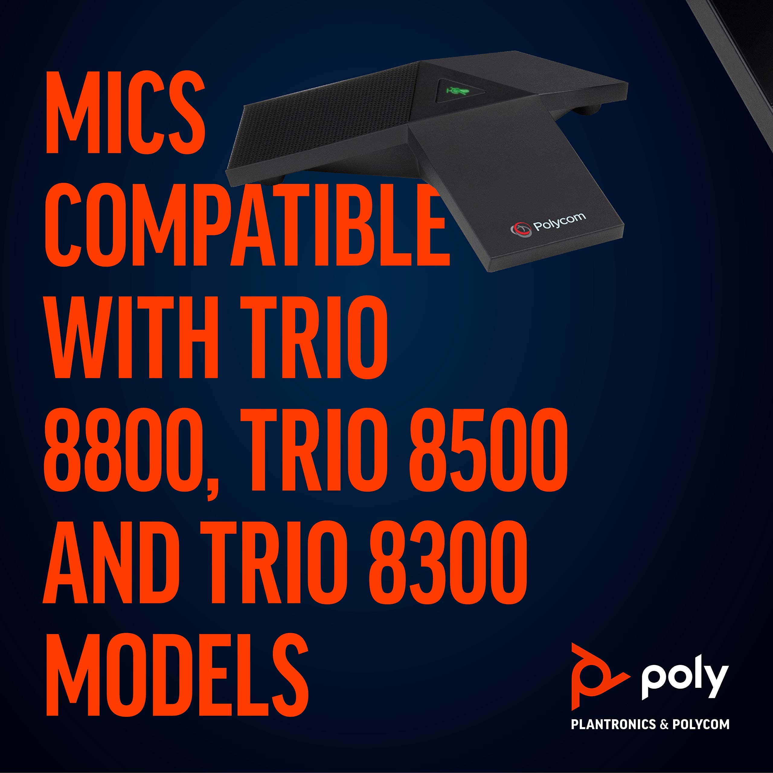 Polycom RealPresence Trio Expansion Microphones (2200-65790-001) - Premium Conference Room Audio Solution for Clear Calls & Meetings | Ideal for Office, Boardroom & Remote Collaboration