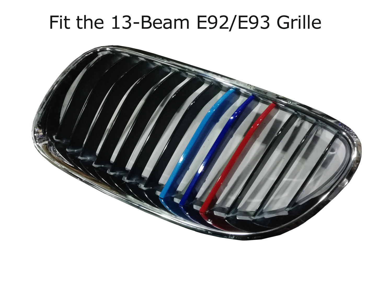 BMW E92 E93 3 Series Coupe M Color Grille Insert Trims with 13 Beams - Compatible with 2011-2013 Models | Stylish Front Grille Upgrade for Enhanced Appearance & Sporty Look