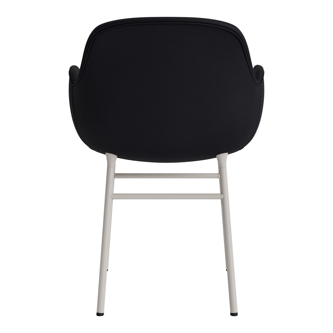 Modern Form Armchair with Sturdy Metal Legs & Soft Upholstery - Perfect for Living Room, Office, or Reading Nook