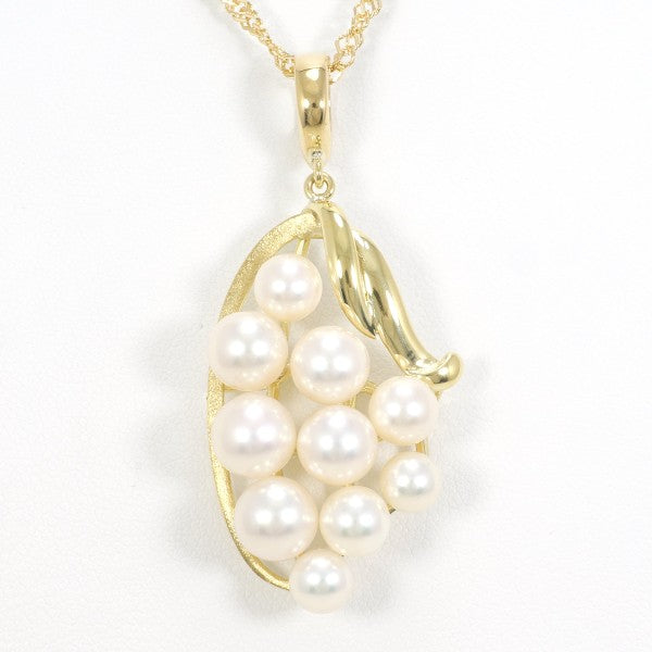 18K Yellow Gold Akoya Pearl Necklace for Women - Elegant Japanese Cultured Pearl Jewelry Gift for Anniversary, Wedding & Special Occasions