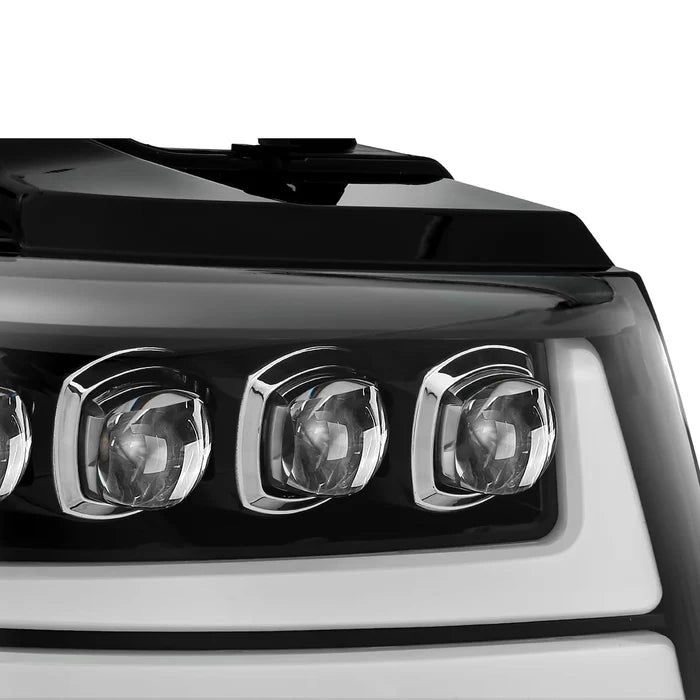 07-14 Chevrolet Tahoe Suburban 07-13 Avalanche NOVA Series LED Projector Headlights - Jet Black - Upgrade Your Night Driving Safety & Style
