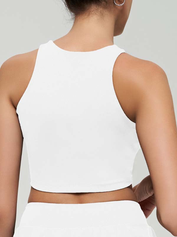 ZASUWA Women's Twist Hollow Out Solid Color Tank Top - Stylish Summer Casual Wear for Beach, Party & Everyday Outfits