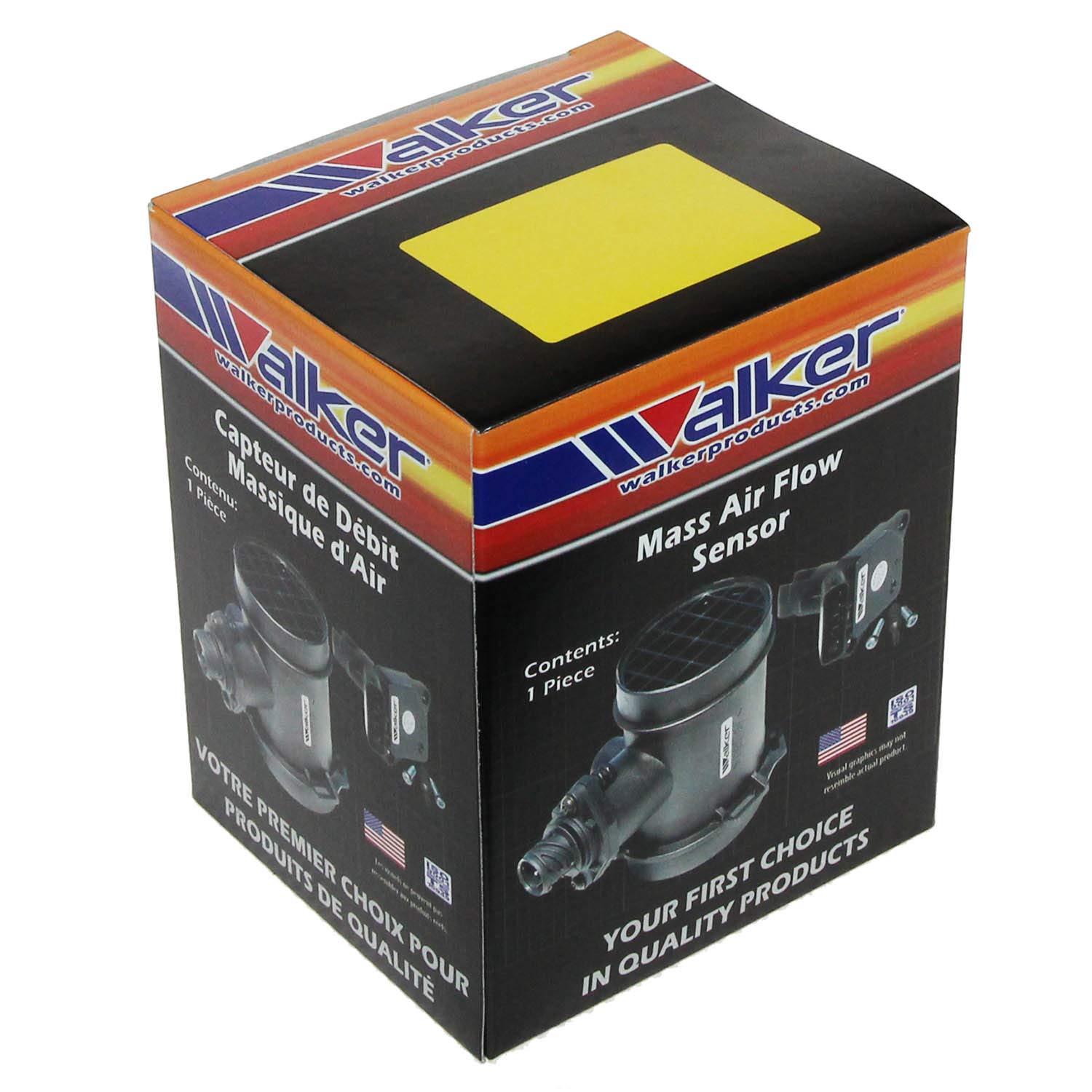 Walker Products 245-2190 Mass Air Flow Sensor - High Performance Replacement for Smooth Engine Operation | Compatible with Multiple Car Models | Ideal for DIY Auto Repairs & Maintenance