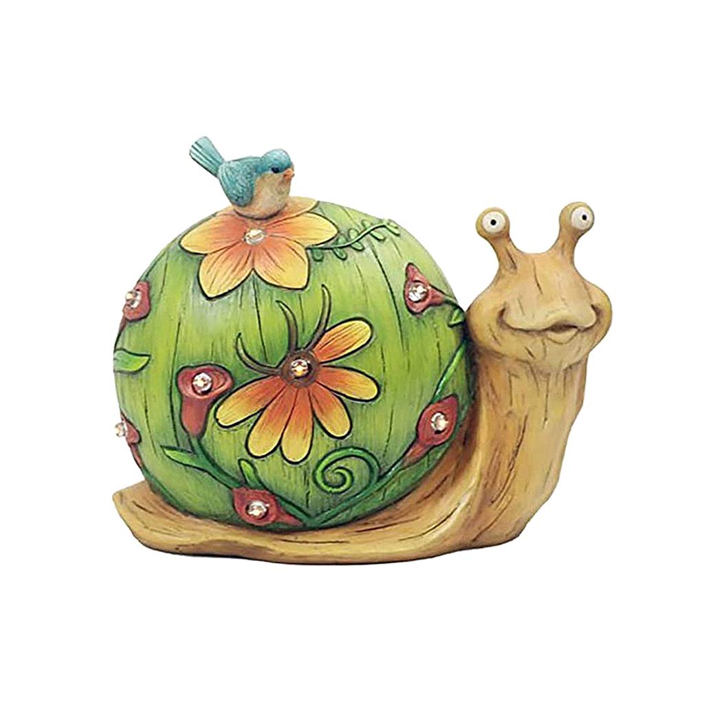 OFUNGO Solar-Powered LED Snail Garden Statue - Waterproof Resin Outdoor Decor for Patio, Lawn & Yard - Antique Art Sculpture Collectible - Perfect for Autumn Garden Decor & Landscape Lighting