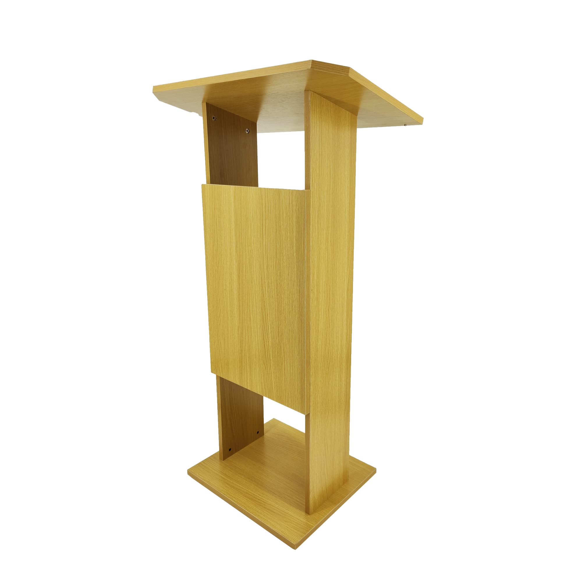 FixtureDisplays® Wooden Podium Lectern - MDF Wood Stand for Church, Wedding, Reception & Events - 14302 - Perfect for Speeches, Presentations & Ceremonies