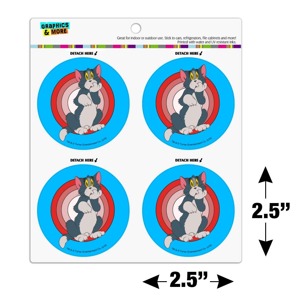 Tom and Jerry Fridge Magnets Set - 12 Vinyl Circle Magnets with Tom Character for Refrigerator, Locker & Whiteboard Decor - Fun Kitchen & Office Accessories