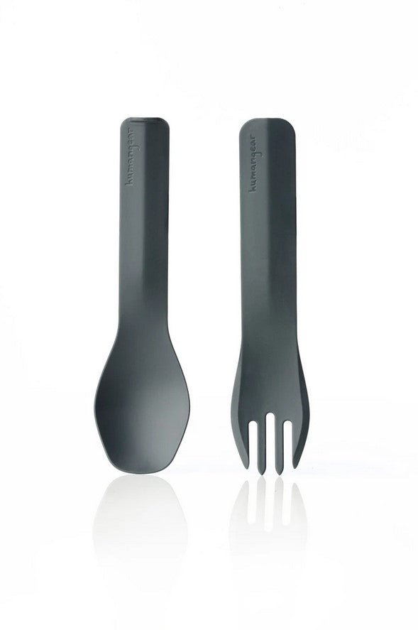 Humangear Go Bites Duo - Compact Travel Utensil Set with Fork & Spoon - Perfect for Camping, Hiking, Office Lunch & On-the-Go Meals
