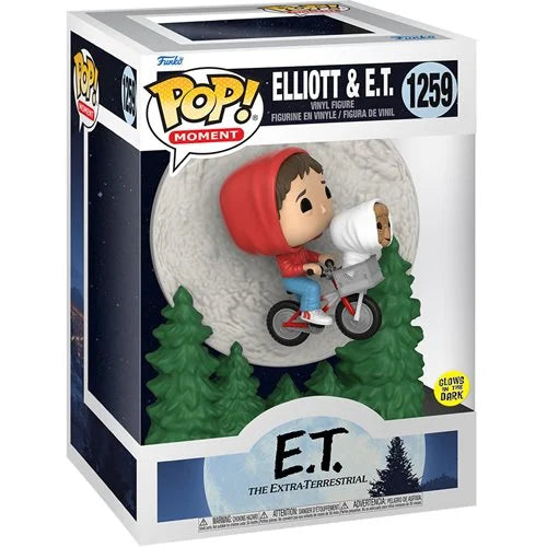 E.T. 40th Anniversary Elliot and E.T. Flying Glow in the Dark Pop! Vinyl Figure - Collectible Movie Memorabilia for Home Display & Gift Giving