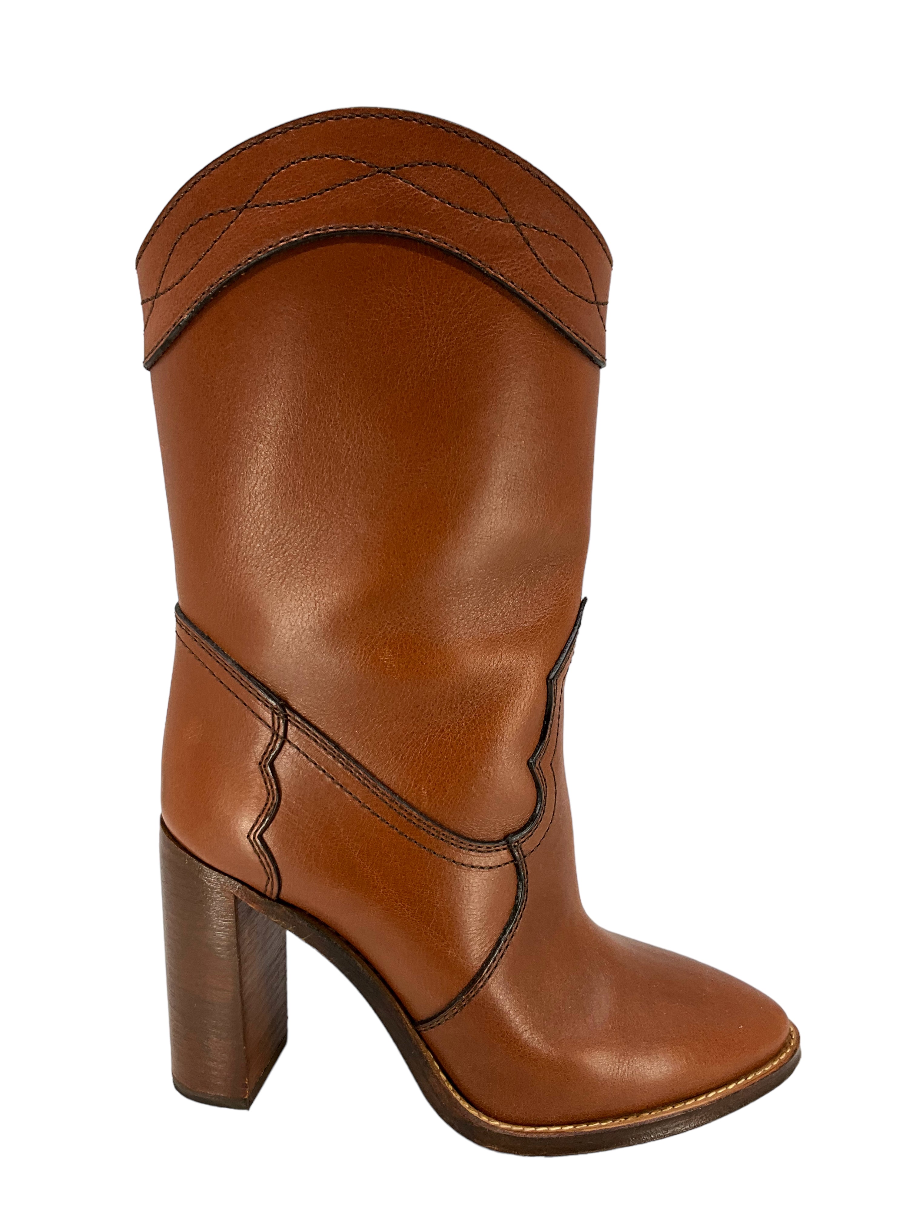 SAINT LAURENT KATE Western Boots Women's Size 7.5 - Stylish Cowboy Boots for Western Fashion & Night Out