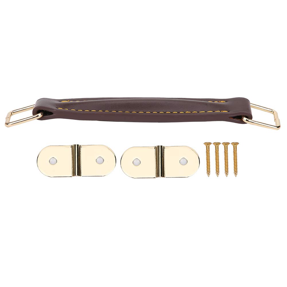 PU Leather Guitar Amplifier Handle - Heavy Duty Steel Internal Support for Large Load Capacity - Perfect for Beginners & Musicians (Brown) | Ideal for Live Performances, Studio Sessions & Home Practice