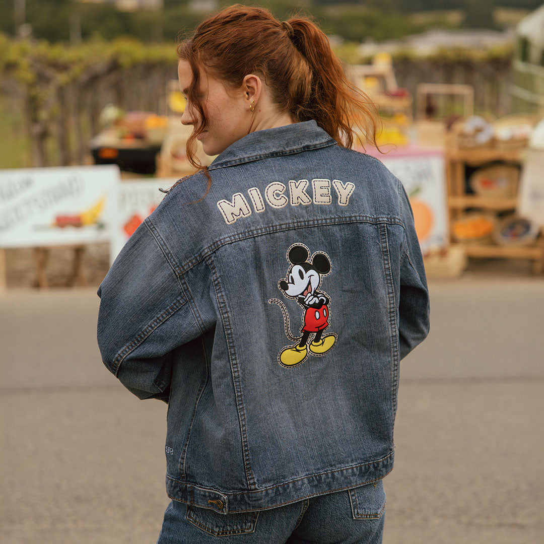 Disney Denim Jacket for Women & Men - Vintage Disney Character Denim Jacket - Casual Outerwear for Disney Fans, Theme Parks & Everyday Wear