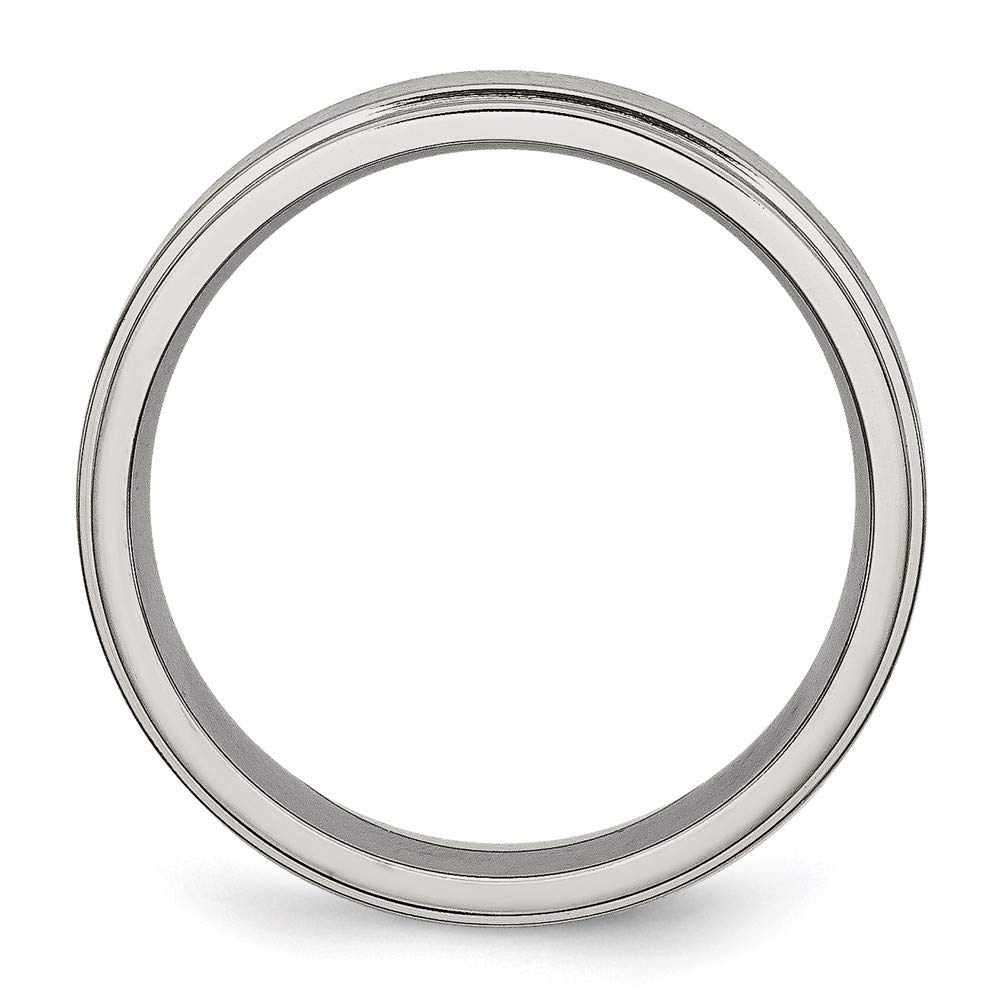 Titanium 6mm Brushed & Polished Wedding Band Ring for Women - Elegant Bridal Engagement Ring, Durable & Hypoallergenic Fine Jewelry - Perfect Gift for Her, Anniversary, Proposal & Special Occasions