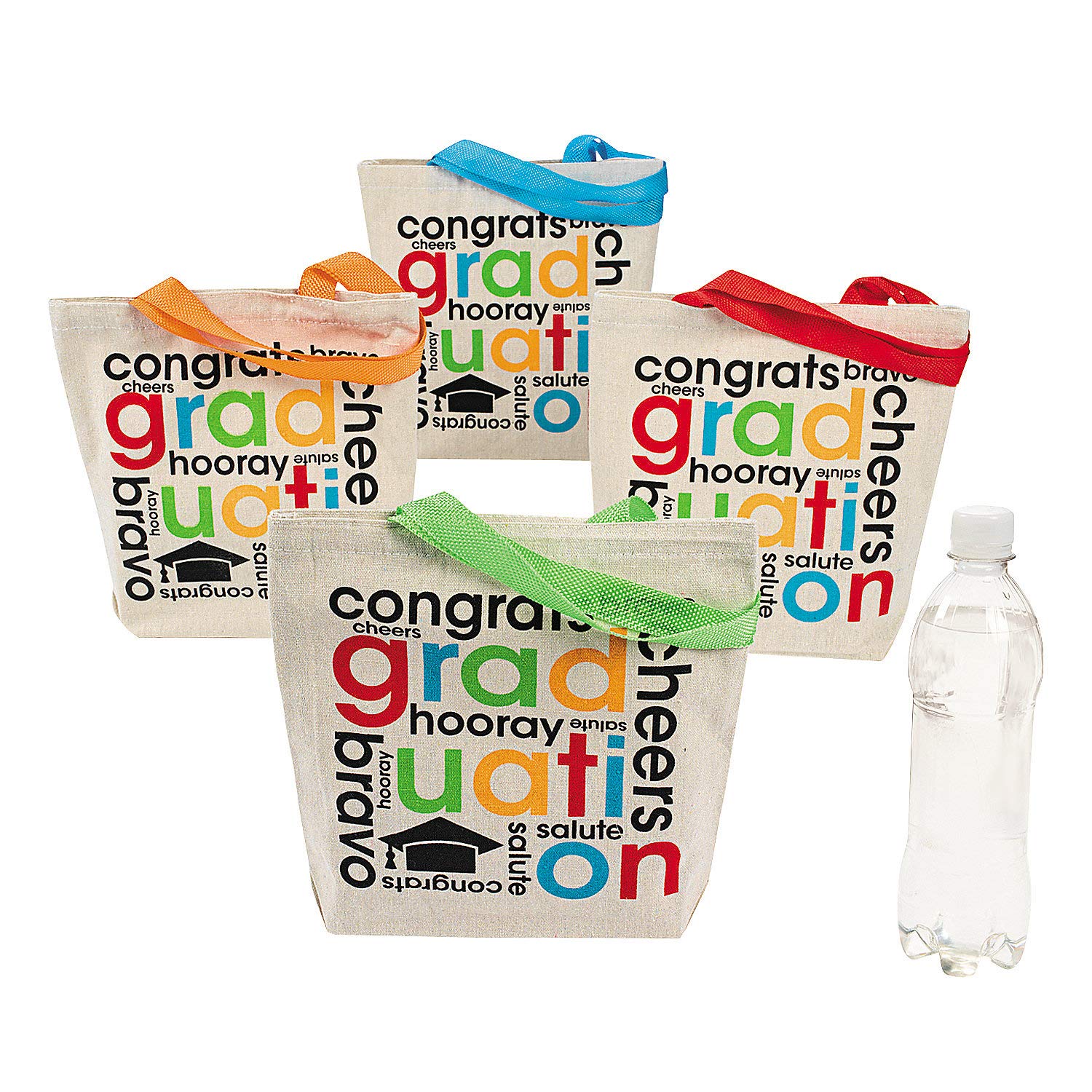 12-Piece Graduation Tote Bags Set for Graduation Party - Bulk Novelty Tote Bags with Inspirational Quotes - Perfect for Graduation Gifts, School Events & Celebration Decor
