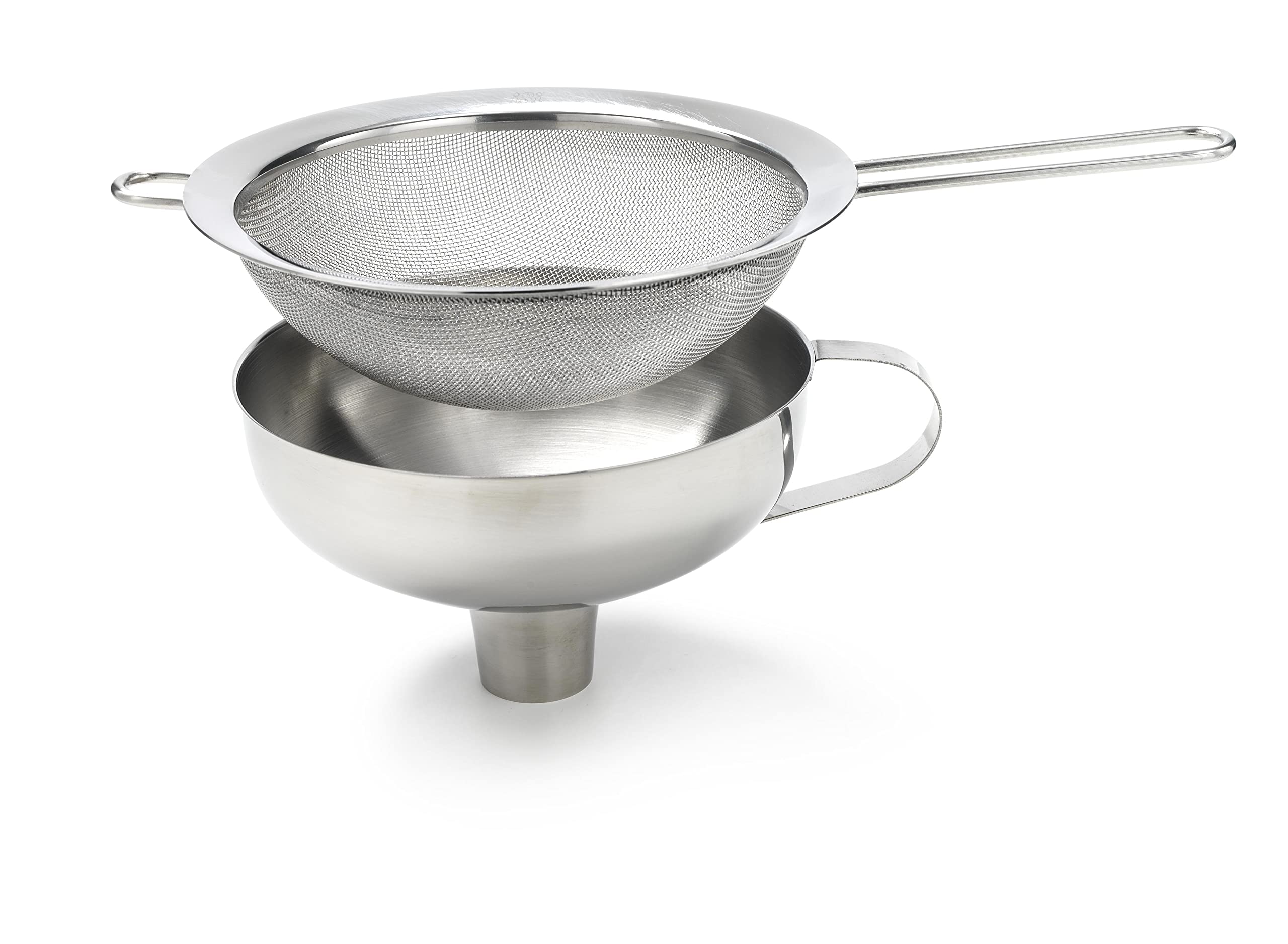 iSi Universal Stainless Steel Combination Funnel with Sieve Insert for Cream Whippers, Food Dispensers & Canning - Perfect for Kitchen, Baking & DIY Projects