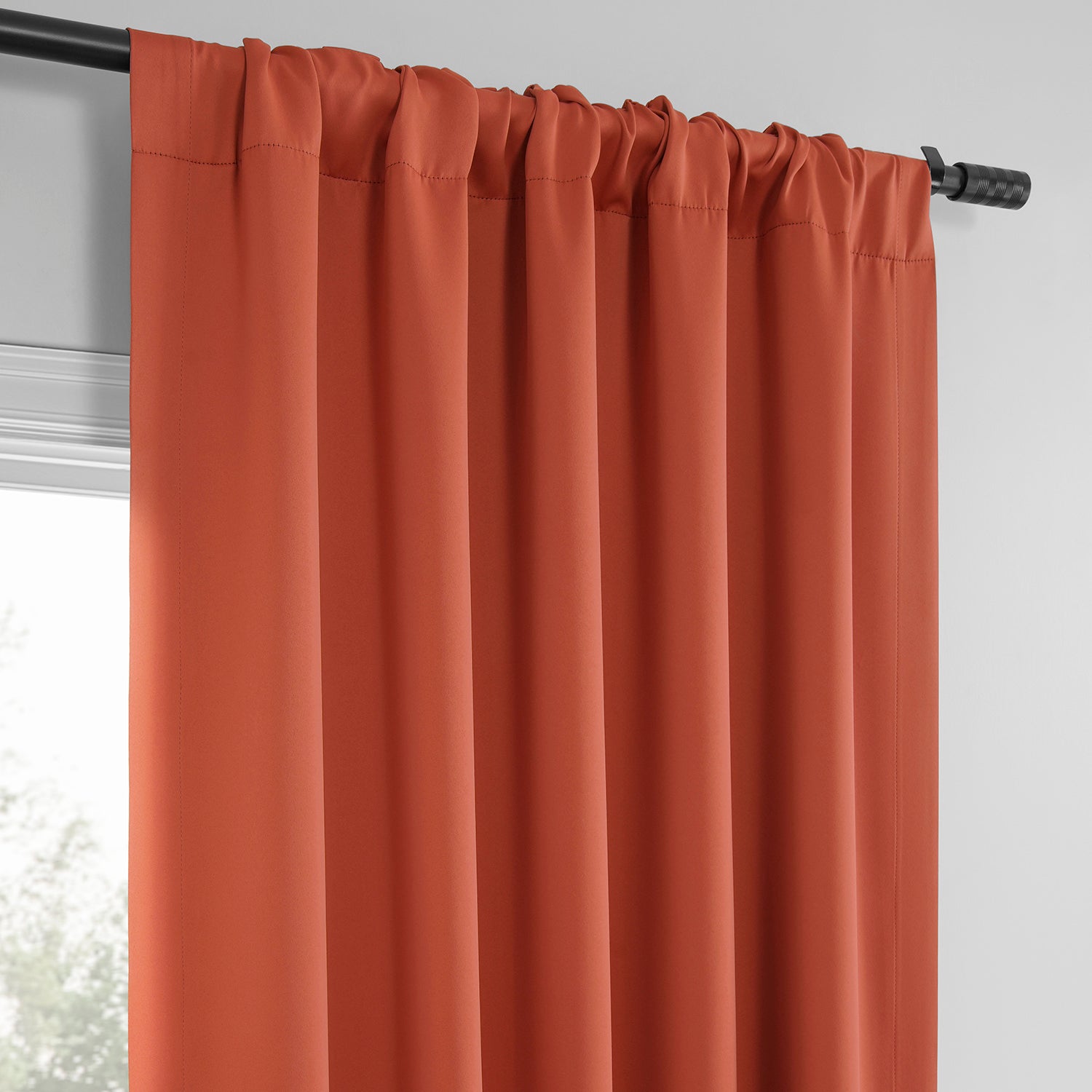 Blackout Curtains for Bedroom - 2 Panels Set, Thermal Insulated & Noise Reducing, 100% Room Darkening, Rust Color - Perfect for Home, Office, and Nursery