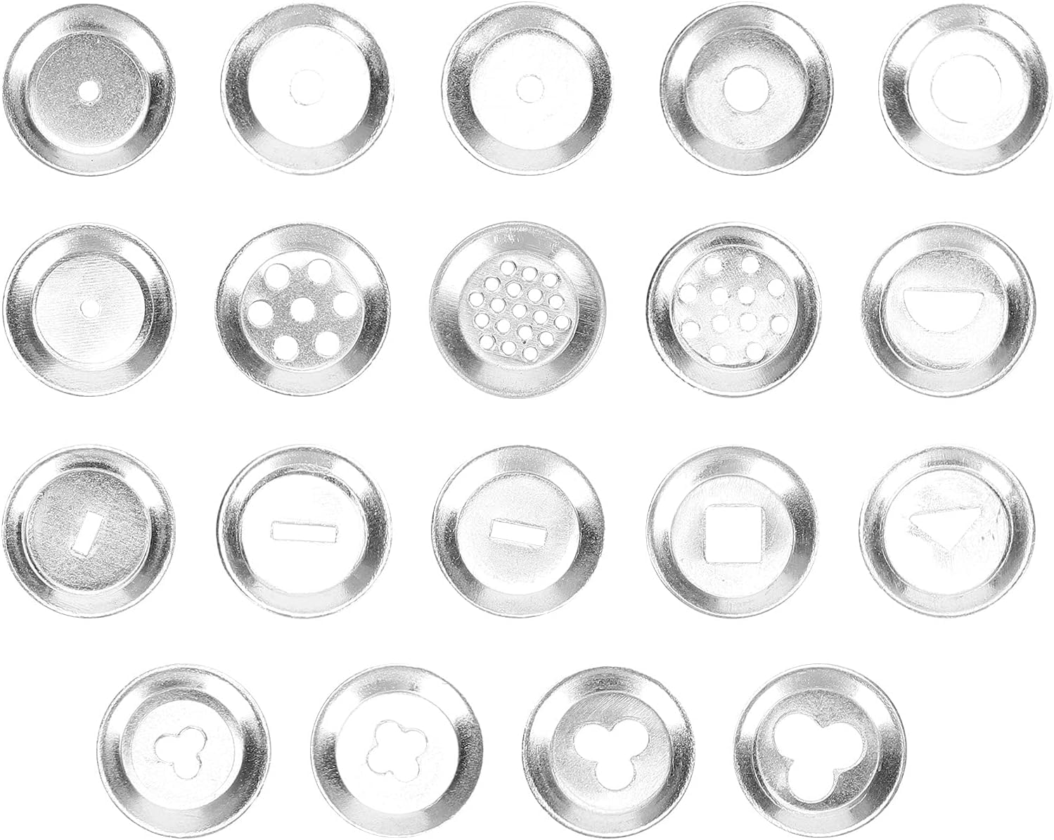 Premium Silver Clay Extruder Kit - 19Pc Multi-Function Ceramic Extruder Tool with Interchangeable Nozzles for Polymer Clay, Pottery & Sculpting - Perfect for DIY Crafts, Jewelry Making & Art Projects