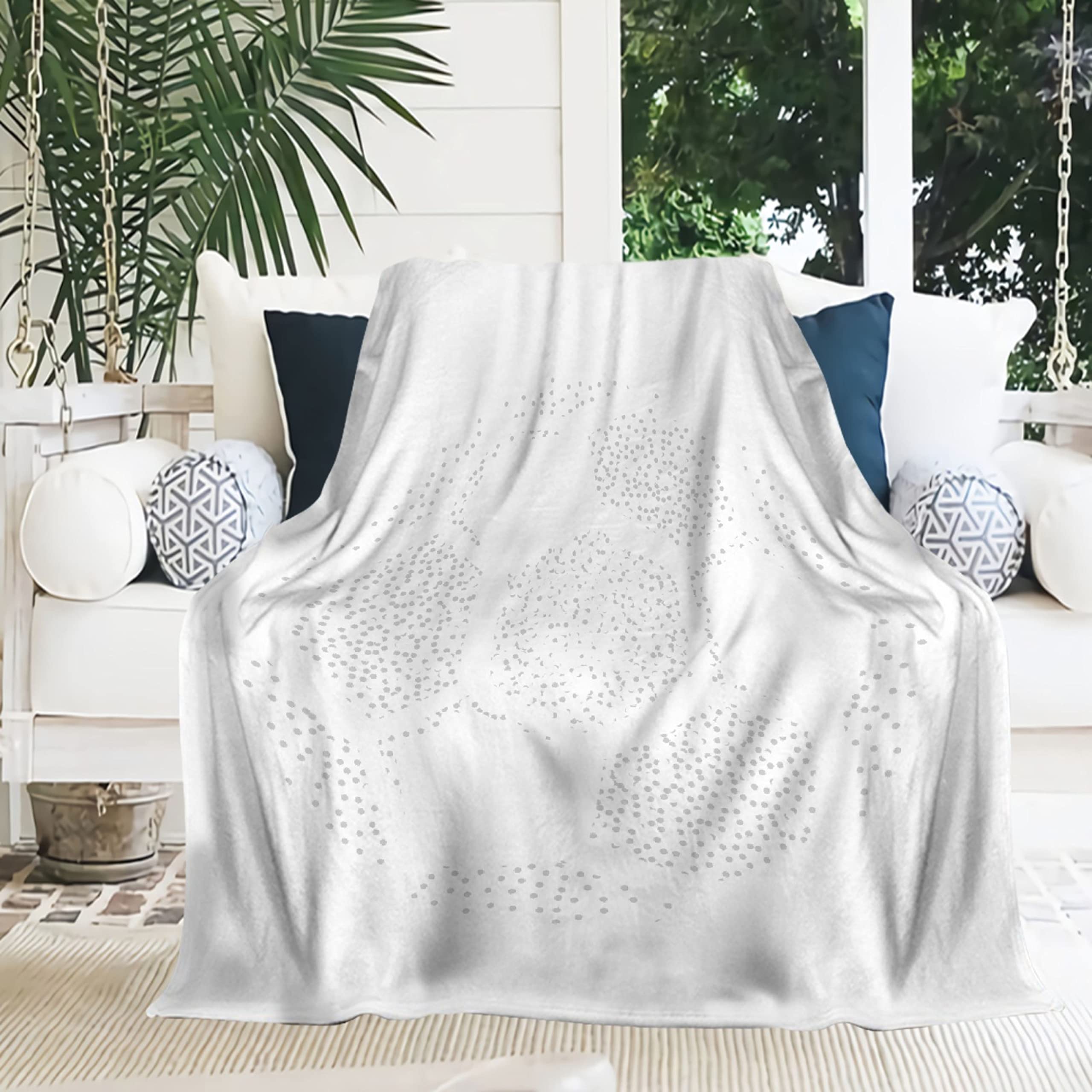 Premium Soccer Blanket Throw - Soft Flannel Fleece Football Blanket for Boys & Girls - Extra Large 120x90 Inch - Perfect for Bed, Couch & Chair - Ideal Gift for Soccer Fans & Game Room Decor