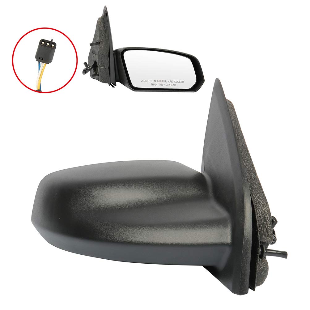 SCITOO Passenger Side View Mirror Compatible with 2003-2007 Saturn ION - Right Side Non-Folding Power Exterior Mirror Replacement (Black, GM1321267) - Perfect for Parking Assistance & Blind Spot Safety