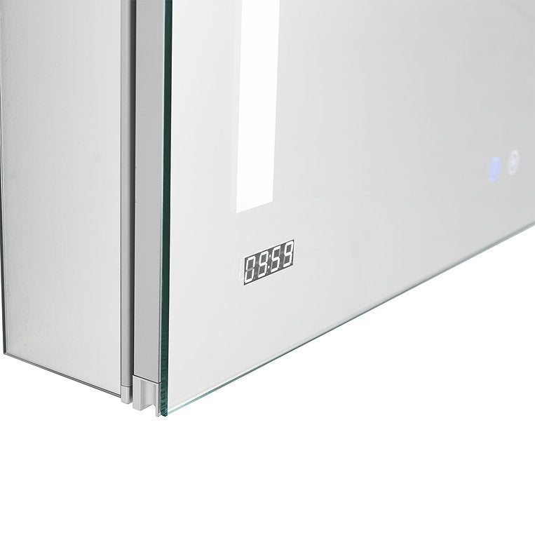 Aquadom Signature Royale 36x30 Inch LED Lighted Bathroom Medicine Cabinet with Mirror - Modern Vanity Storage for Makeup & Shower Essentials