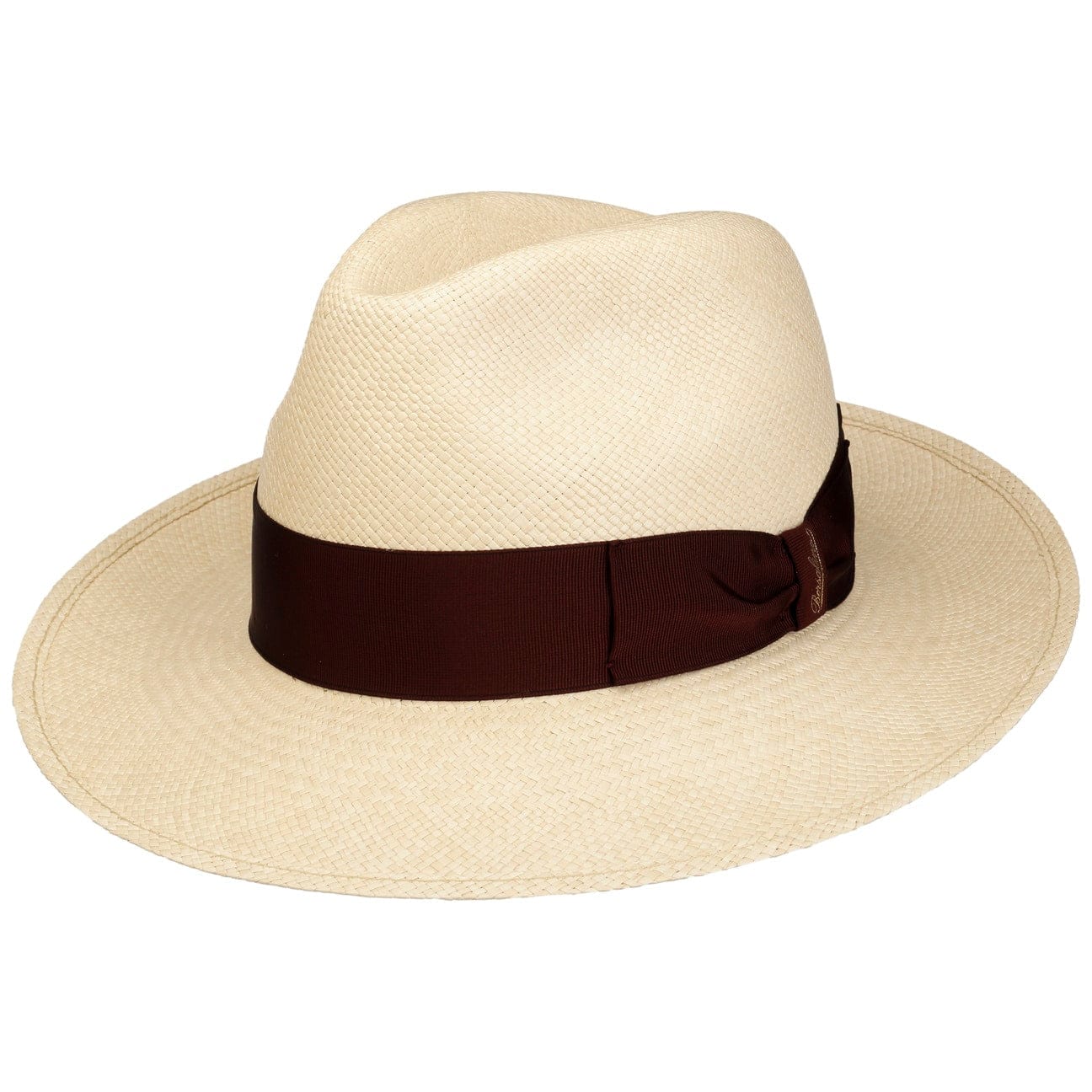 Borsalino Premium Bogart Panama Hat for Men - Classic Straw Fedora for Summer, Beach, and Outdoor Activities
