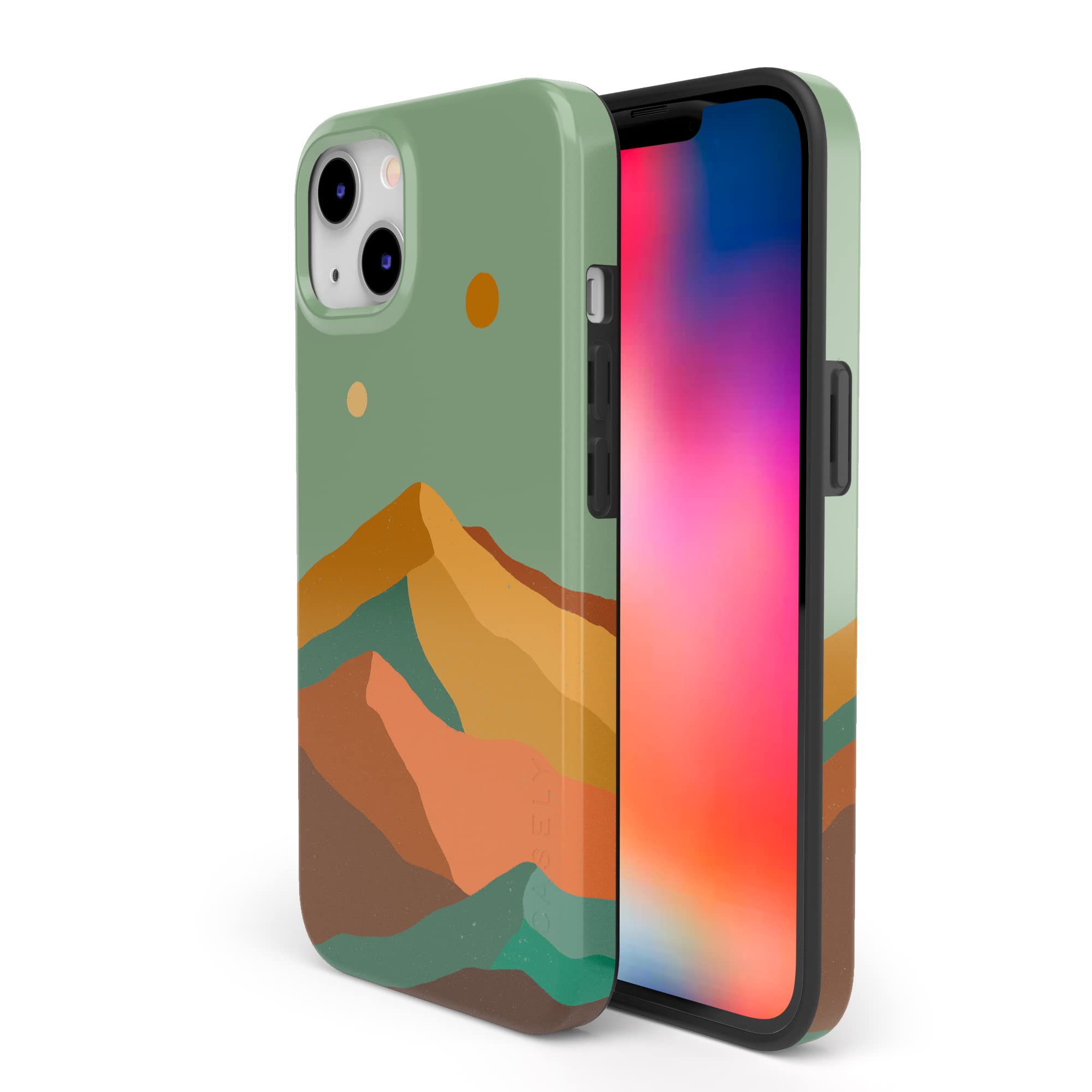 Casely iPhone 13 Case with MagSafe - Endless Peaks Colorblock Mountain Design Protective Phone Cover | Perfect for Outdoor Adventures, Hiking & Daily Use