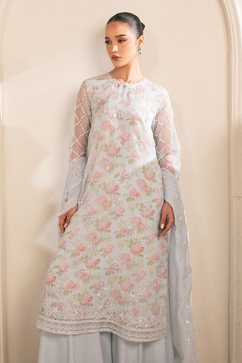 ICY BLING 4PC ORGANZA EMBROIDERED SUIT SET - Elegant Embroidered Party Dress for Women | Perfect for Weddings, Prom, Evening Gala & Special Occasions
