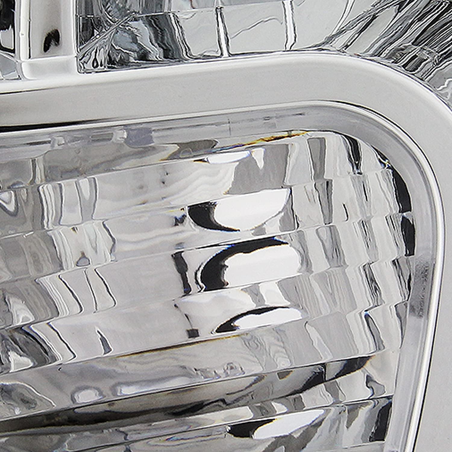 AKKON Chrome Headlights with Amber Signal - Pair for 2009-2021 Nissan Frontier Extended Crew Cab (Halogen Style) | Durable Replacement Headlights for Night Driving & Off-Road Adventures