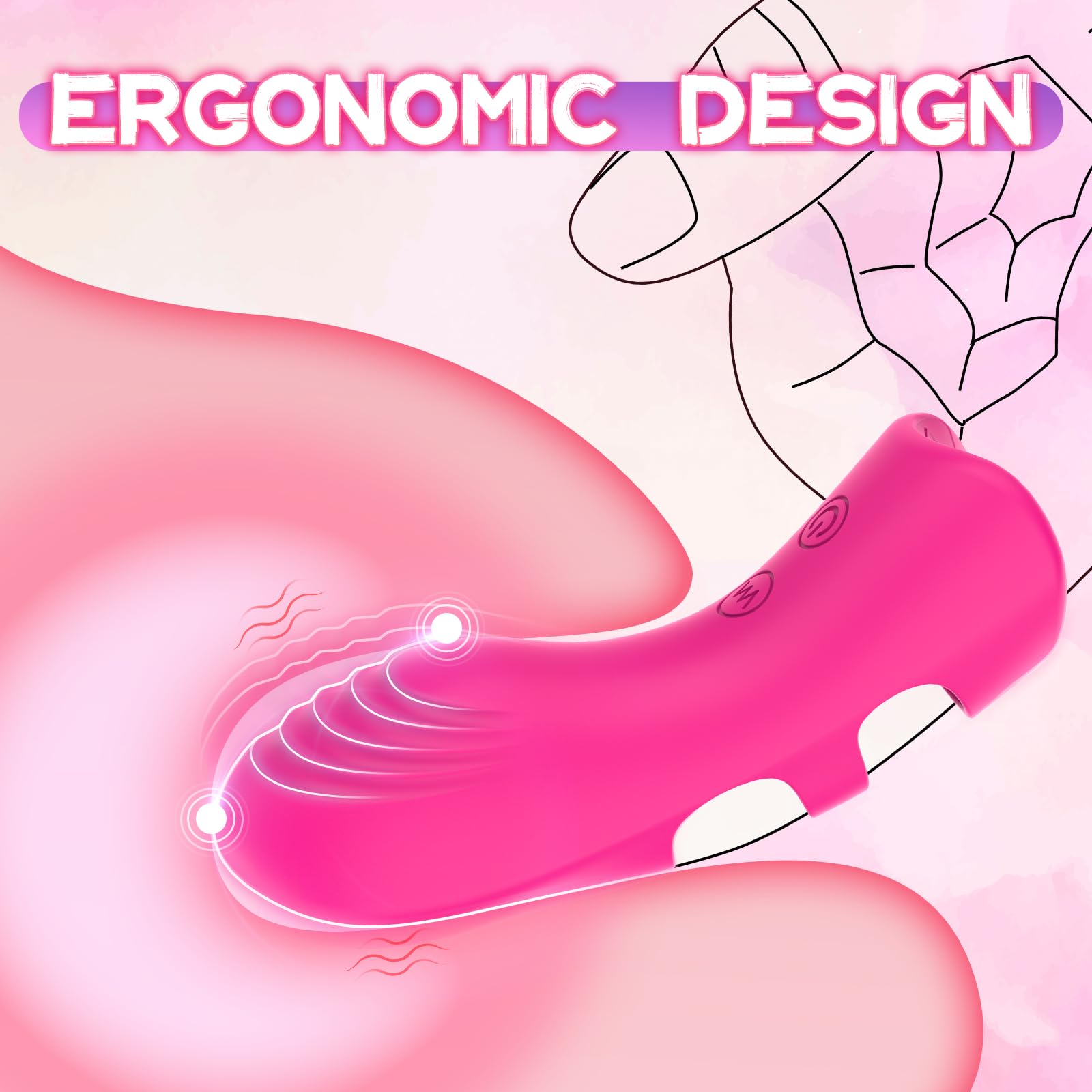 Bluetooth Finger Vibrator with App Control - 9 Vibration Modes for Clitoral & G-Spot Stimulation - Rechargeable Waterproof Sex Toy for Women & Couples - Perfect for Travel & Intimate Moments