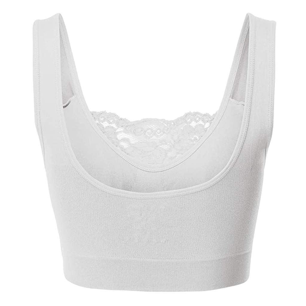 Wireless Comfort Seamless Lace Bralette for Women - Soft Yoga Cami with Built-in Support - Perfect for Yoga, Lounge & Everyday Wear