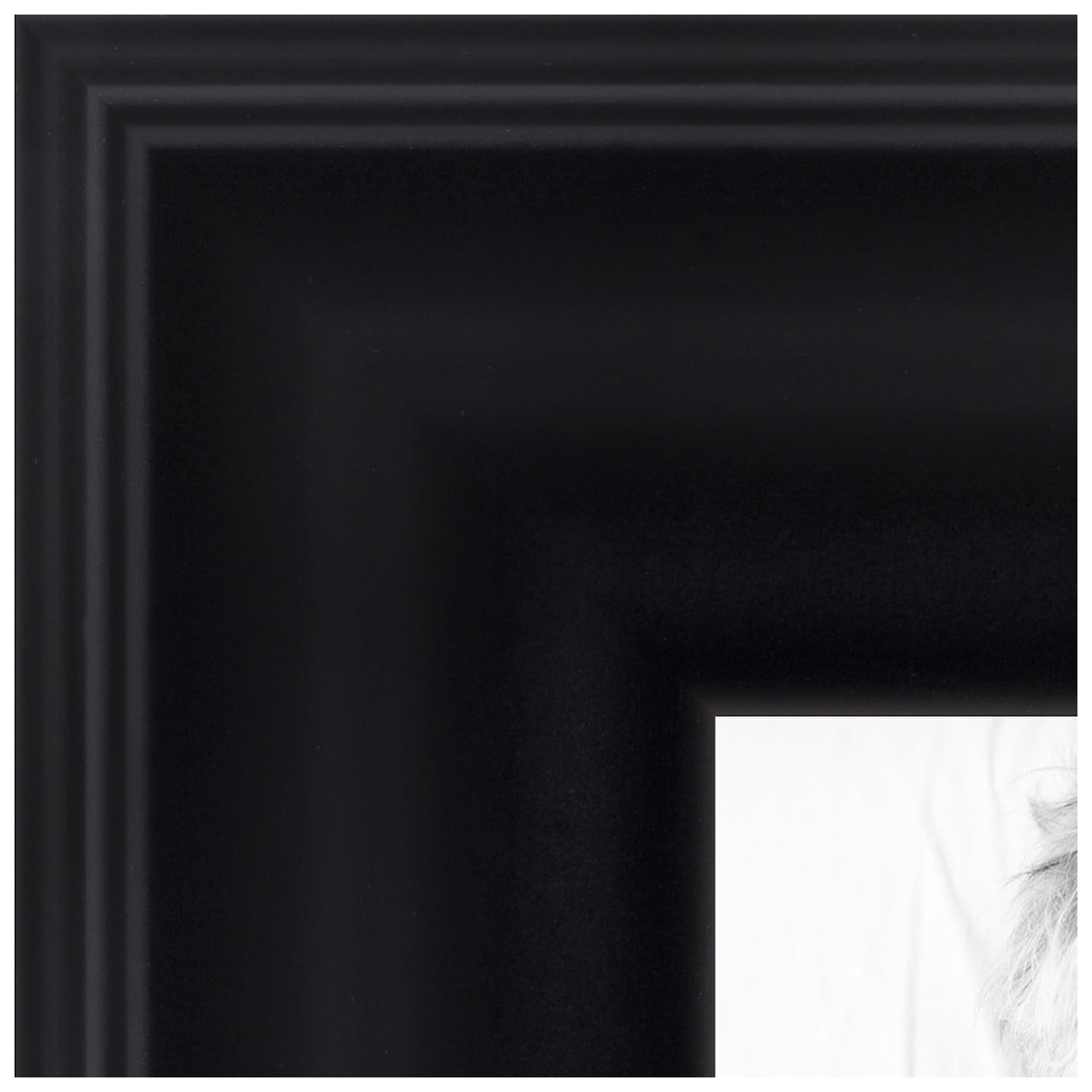 ArtToFrames 30x36 Inch Black Picture Frame - 2 Inch Custom Wood Poster Frame with Satin Black Reverse Step - Perfect for Wall Art, Photos, and Home Decor - Includes Economy Acrylic for Display Protection