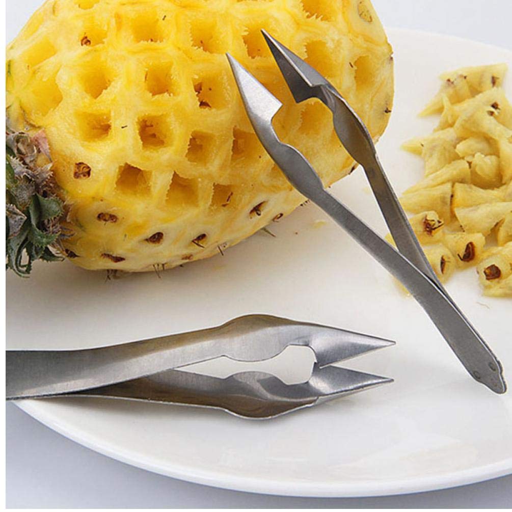 Premium Stainless Steel Pineapple Corer & Seed Remover Tool - Easy Pineapple Cutting Gadget for Kitchen, Fruit Prep, Smoothies & Cocktails