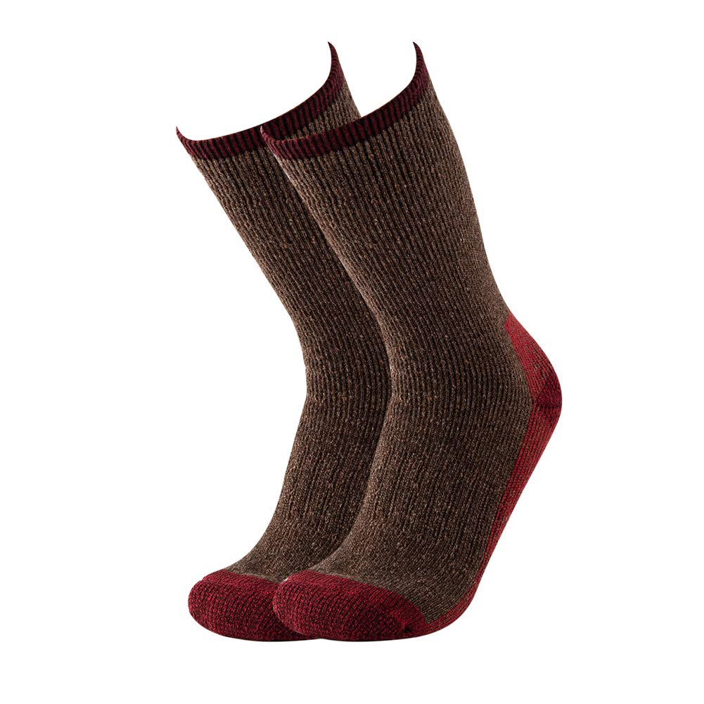KAVANYISO Men's Merino Wool Hiking Socks - Breathable Athletic Crew Socks with Thick Cushioning for Outdoor Trekking & Winter Sports