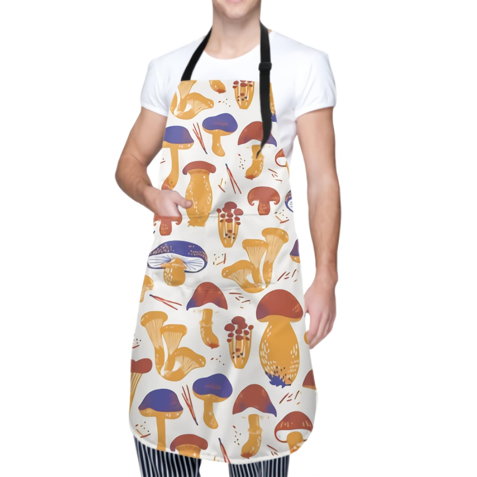 Waterproof Apron for Cooking, Baking & Gardening - Adjustable Unisex Kitchen Apron for Women & Men - Ideal for Home, BBQ, Grilling & DIY Projects