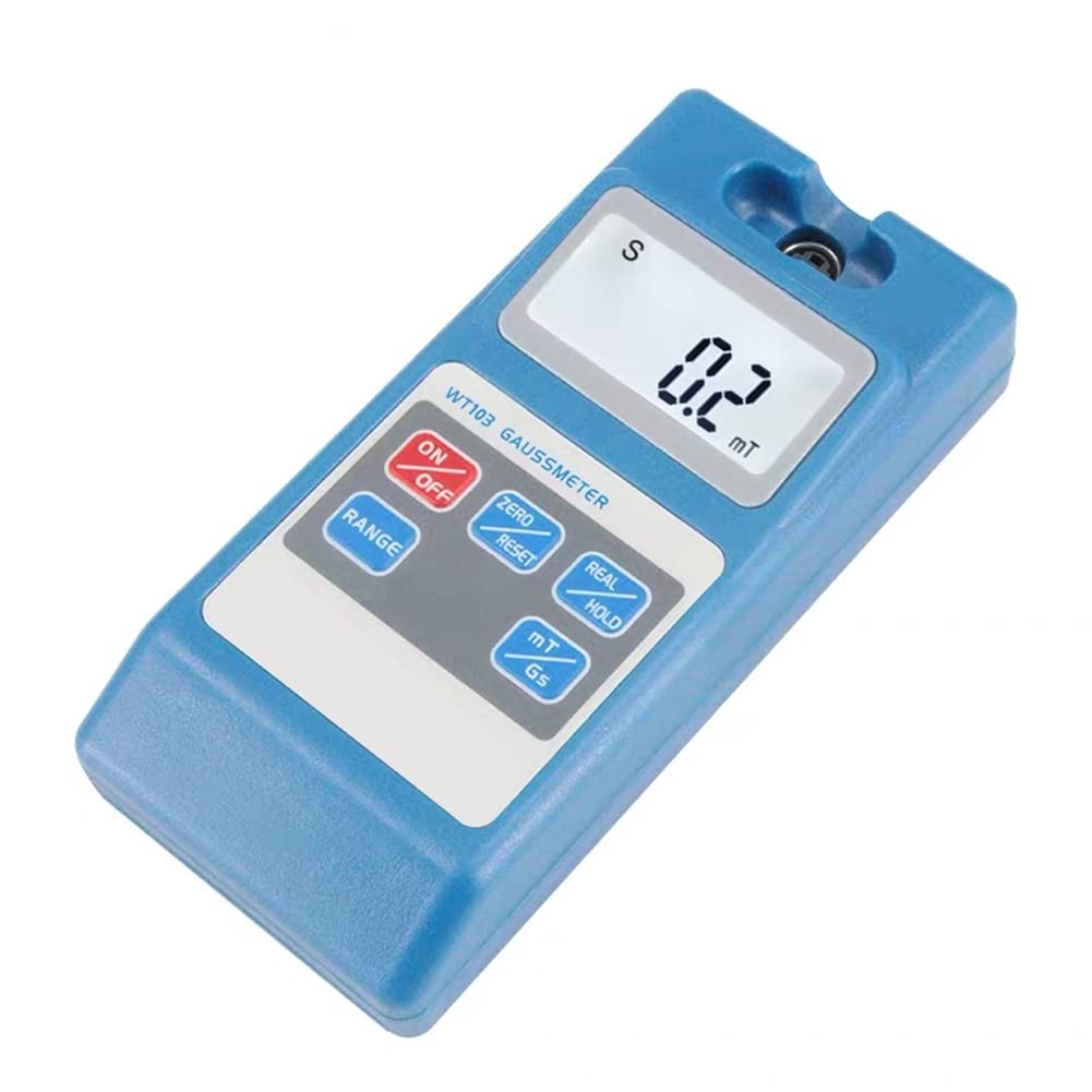 Digital Gaussmeter/Tesla Meter 0-2000mT Range with mT/Gs Auto-Switch | High Precision Magnetic Field Tester for Permanent Magnets, Motors, Speakers & Industrial Use | NS Function & Probe Included | Ideal for Laboratory, Engineering & Quality Control Applications