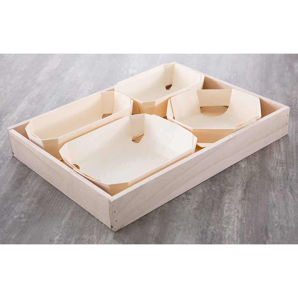 CHAMBORD Premium Large Wooden Gift Crate - 13 Count (13 x 9.7 x 1.7 Inches) - Elegant Wooden Box for Wine Bottles, Champagne, or Luxury Gifts - Perfect for Weddings, Anniversaries & Corporate Events