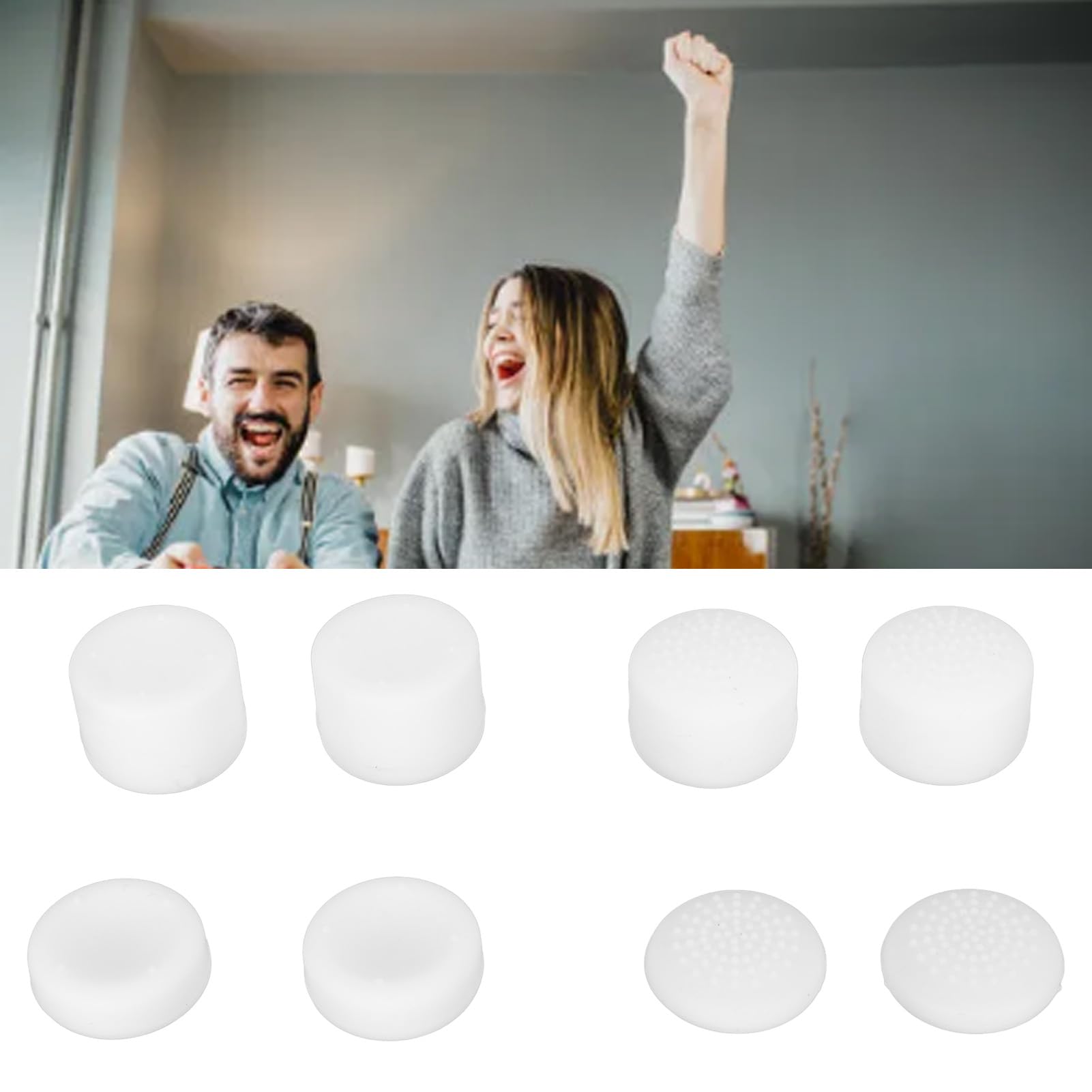 8 Pack Silicone Thumb Grip Caps for PS5 Controller - Anti-Slip Analog Stick Covers for Enhanced Gaming Comfort - Perfect for PS5, Xbox 360 & More Gaming Consoles - Ideal for Long Gaming Sessions & Competitive Play