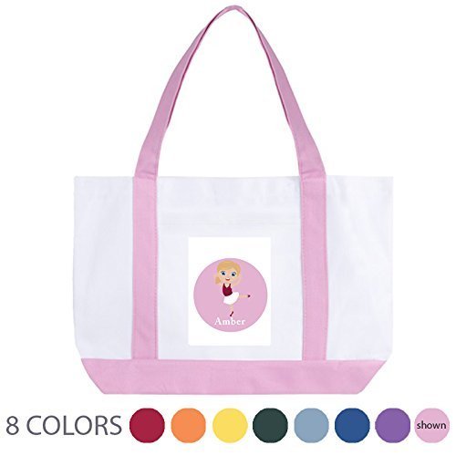 Stylish Ballet Tote Bag for Girls - Durable Dance Bag with Adjustable Shoulder Strap - Perfect for Dance Classes, Recitals & School (Pink, Large)