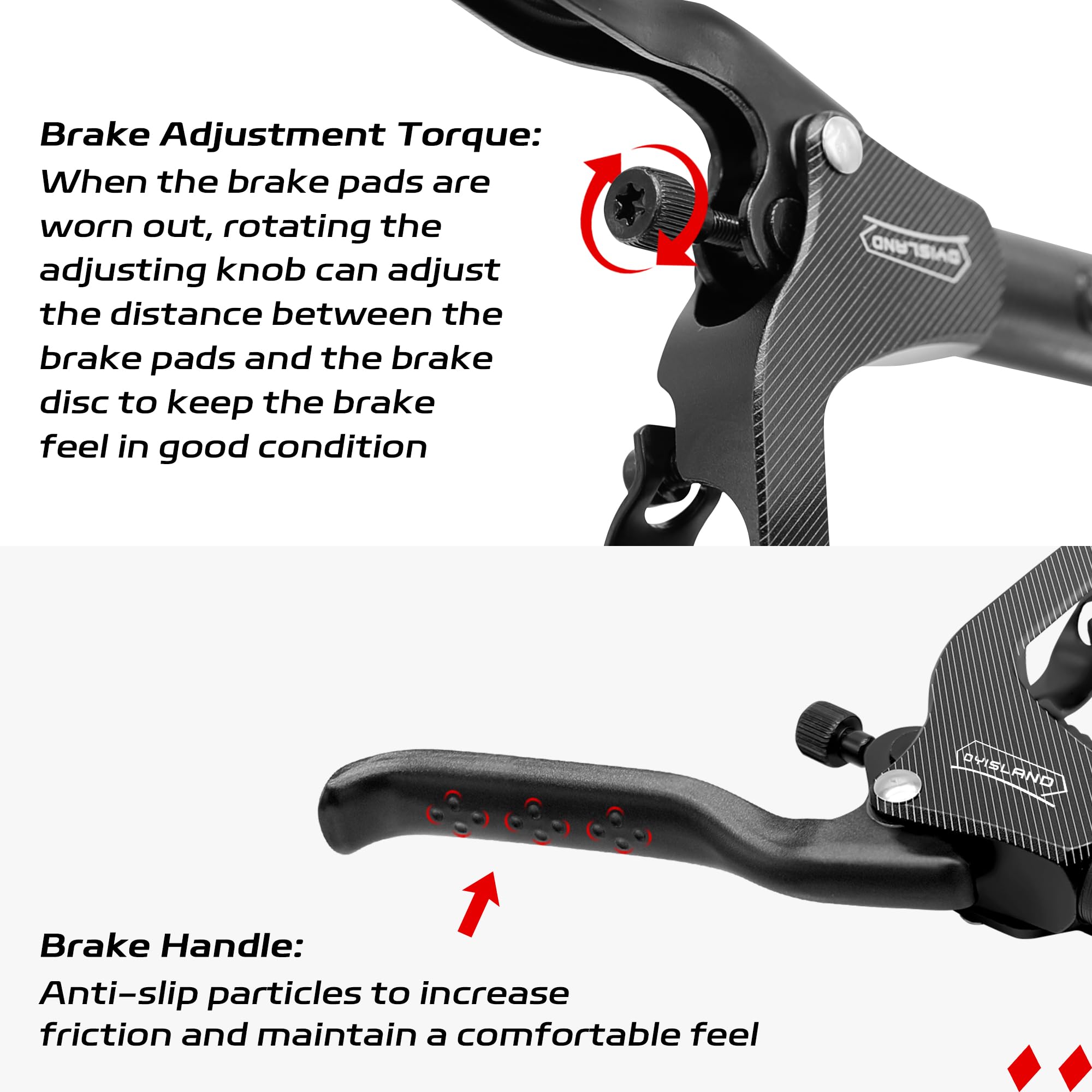 LD-210S Hydraulic Disc Brakes Set - 2-PIN/Power-Off Hydraulic Brake Kit for Electric Scooters | High-Performance Braking System for E-Scooters, E-Bikes & Commuting | Perfect for Urban Riding, Mountain Trails & Daily Commute