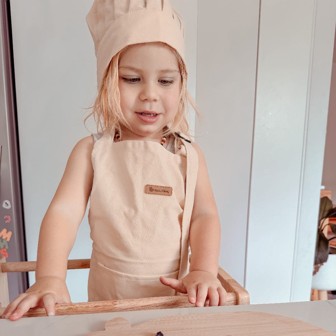 Kids Chef Apron & Hat Set - Adjustable Cooking Outfit for Children - Perfect for Baking, Pretend Play & Cooking Classes