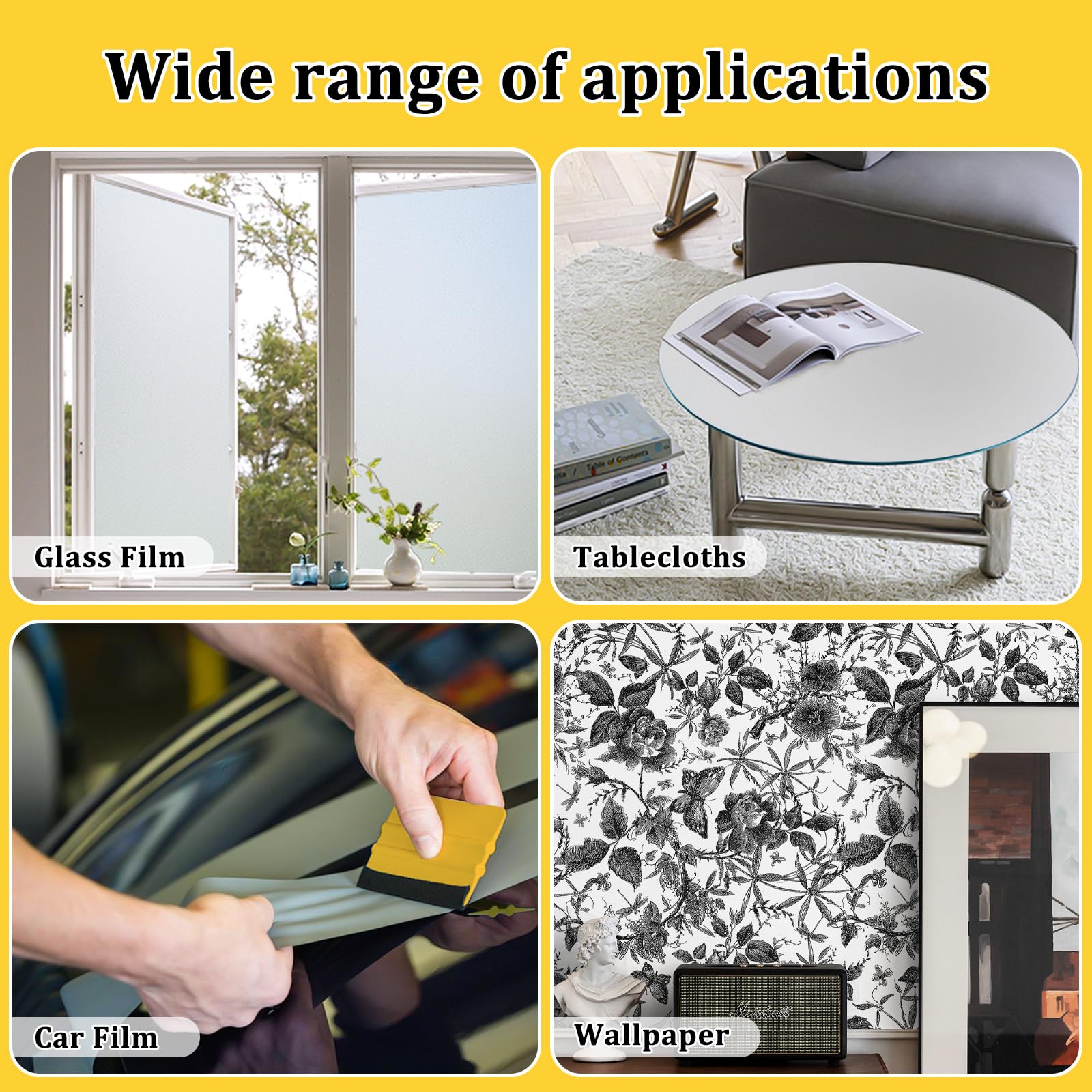 Coavas Window Tint Kit - Professional DIY Window Privacy Film Application Tools Set for Home & Car Windows | Easy Installation, UV Protection, Heat Reduction